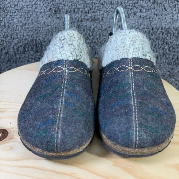 Earth Origins Shoes Elana Clogs Womens Size 9.5 Knit Faux Fur Lined Cork Slip On - Picture 2 of 8